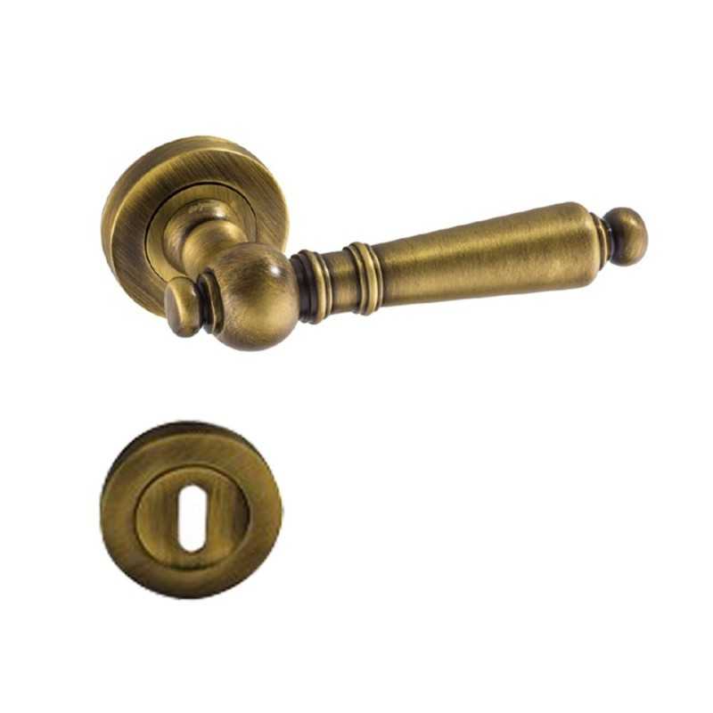 Levier de fenêtre Madeira EF454 rosace ovale, verrouillable avec clef