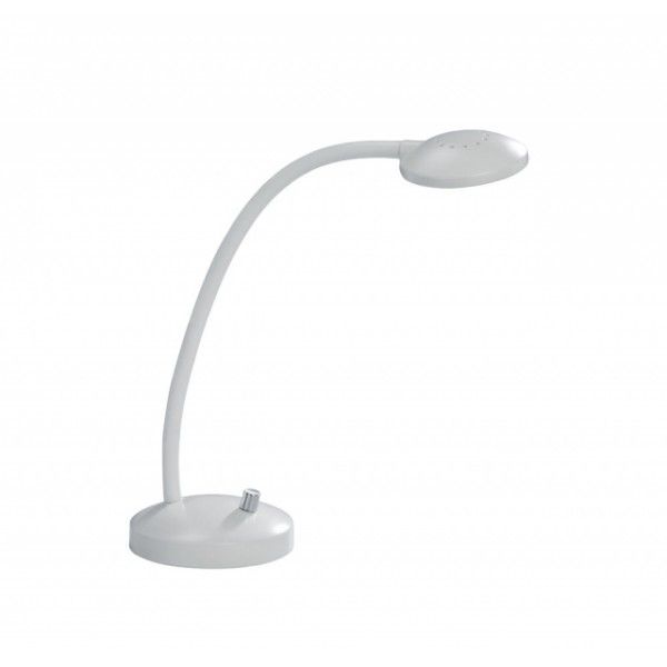 6 W Table de Nuit Bras Flexible VeLamp TL1201-B Lampe Pince Bureau Compatible LED en métal pour Chambre denfant Blanc avec câble et Interrupteur Chevet Culot pour Ampoule E27 
